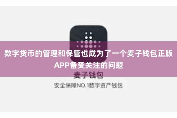 数字货币的管理和保管也成为了一个麦子钱包正版APP备受关注的问题
