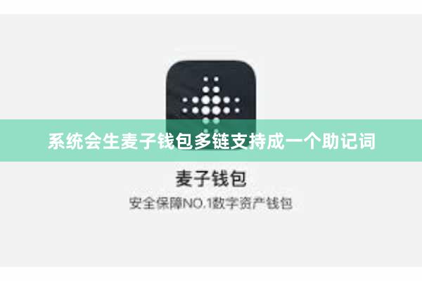 系统会生麦子钱包多链支持成一个助记词