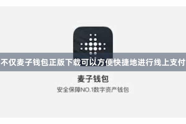 不仅麦子钱包正版下载可以方便快捷地进行线上支付