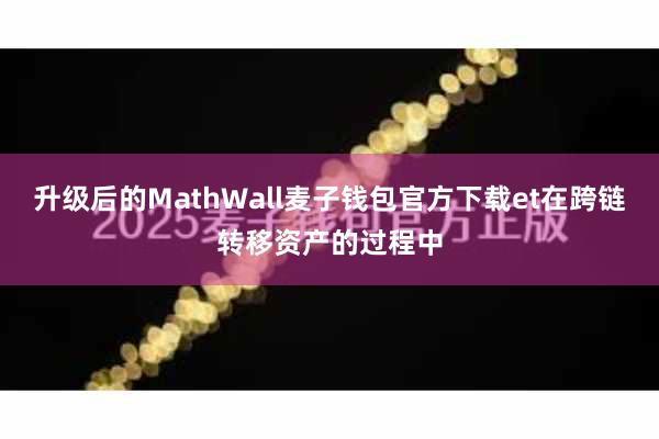 升级后的MathWall麦子钱包官方下载et在跨链转移资产的过程中