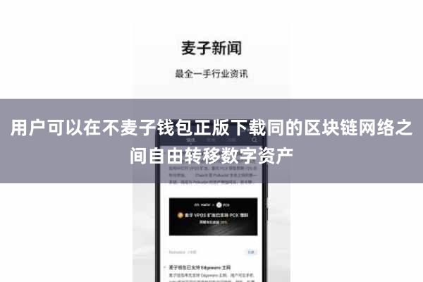 用户可以在不麦子钱包正版下载同的区块链网络之间自由转移数字资产