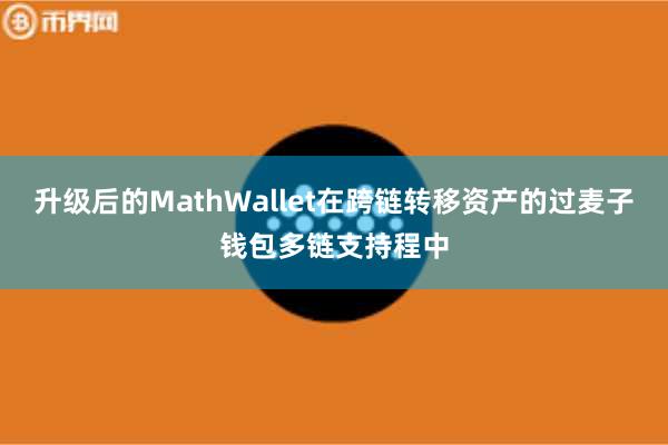 升级后的MathWallet在跨链转移资产的过麦子钱包多链支持程中