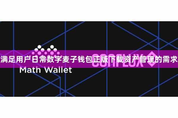 满足用户日常数字麦子钱包正版下载资产管理的需求