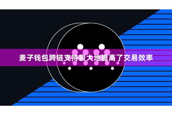 麦子钱包跨链支持极大地提高了交易效率