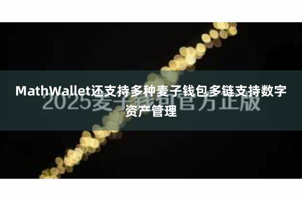 MathWallet还支持多种麦子钱包多链支持数字资产管理